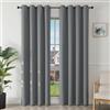 Joydeco Tende Oscuranti per Interni 2 Pezzi L 140 x A 220, Tende Termiche con Occhielli Grigio Chiaro per Soggiorno Moderne, Cameretta Bambini, Camera