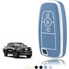 TOOMUME Cover Chiave TPU, Custodia Chiave Adatto per Ford Ranger Raptor Mondeo Mustang Edge Ecosport Custom Kuga Fiesta Focus Transit S-Max, Copri Chiavi Guscio Chiave Auto Telecomando - Smart Key