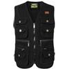 KTWOLEN Uomo Gilet Multitasca Fotografi Gilet da Pesca Caccia Giubbini Reporter Senza Maniche Gilet Sportivo Smanicato da Lavoro, Nero, XXL