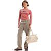 Desigual Maglietta da Donna a Maniche Lunghe T-Shirt, Colore: Rosso, XXL