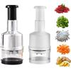 Generico Chopper Tritatutto Manuale Cucina Colore Nero Bianco Sminuzza Trita Aglio Cipolla Carote Sedano Patate Formaggio Tanti Altri Prodotti Funziona A Pressione Scelta Colore Casuale