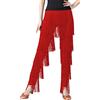 SEAUR Pantaloni da donna con frange, latina, con nappe, per ballo, salsa rumba Cha Samba, taglia S, M, L, XXL, 3XL, 4XL, Nero , XXXXL
