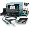 YIHUA 992D-II Kit di Saldatore a Stagno di precisione 2-IN-1 con penna ad aria calda e saldatore di precisione C210, Stazione Saldante di precisione con display LCD dinamico 8 ugelli per aria calda