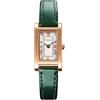 TONSHEN Orologi da Polso da Donna e Ragazza Analogico Quarzo Quadrante Rettangolare Acciaio Inossidabile Cassa e Pelle Cinturino Casual Elegante Orologio (Verde)