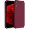 kwmobile Cover per Apple iPhone X Custodia - Back Case per Smartphone in Silicone TPU - Protezione Gommata - rosso rabarbaro
