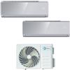 Diloc Climatizzatore Inverter Diloc Over Silver dual split 9+12 9000+12000 Btu D.Over214 R 32 A+++ Wi-fi Integrato