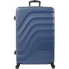 Totto - Valigia Rigida Grande, Modello Bazy, 51,8 x 78,8 x 30 cm, Capacità 120 L, Resistenza agli Urti, Ruote 360º, Maniglia Telescopica, Cinghie di Compressione Interne, Lucchetto TSA, Blu Scuro