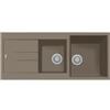 Plados PRONTA CONSEGNA - SPEDIZIONE IMMEDIATA Plados AM11620-72 Lavello 2 Vasche con Gocciolatoio Reversibile Serie Elegance 116-20 finitura 72 ULTRAGRANIT TARTUFO