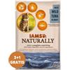 IAMS Naturally Adult Cat with Wild Tuna in Gravy tonno in salsa 3 x 85 g + 1 GRATIS