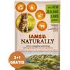 IAMS Naturally Adult New Zealand Lamb in Gravy agnello in salsa 3 x 85 g + 1 GRATIS