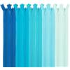 MARARDI [Pack 10 Cerniere Invisibili [Azzurri] Nylon [15 cm] Chiusure Lampo per Cucito e Artigianato per Stoffa Vestiti Borse per Cucire a Macchina Tessuto di Cotone con Chiusura in Metallo
