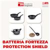 Set batteria padelle, casseruola e saltapasta 6pz - Fortezza protection Shield
