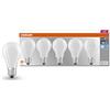 OSRAM LED BASE Classic A60, lampade LED a filamento smerigliato in vetro per base E27, forma di lampadina, bianco freddo (4000K), 806 lumen, sostituzione di lampadine 60W, scatola di 5 lampade