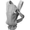 Babybjorn Mini - Marsupio Neonato Morbido Zaino Porta Bebè da 0+M fino a 12M colore Grigio Chiaro