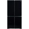 GRF Frigorifero Americano Side by Side 4 porte Capacità 542 Litri Classe energetica E Raffreddamento No Frost colore Vetro Nero - CA91831BG