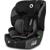Lionelo Seggiolino Auto 9-36 Kg / 15M - 12 Anni / 76-150 cm / Gruppo 1-2-3 colore Black Grey - Levi One I-Size