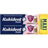 PROCTER & GAMBLE SRL Kukident - Plus Barriera Anti-Cibo Sapore Neutro - Crema Adesiva Per Protesi Totali E Parziali Bipacco Da 57 g