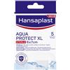 BEIERSDORF SpA Hansaplast Cerotti Aqua Protect XL, Cerotti impermeabili per grandi ferite, 5 pezzi da 6 x 7 cm