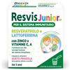 ALFASIGMA SpA Resvis Junior Xr, Integratore Alimentare di Resveratrolo e Lattoferrina, per il Benessere del Sistema Immunitario, utile per le difese immunitarie dei bambini dai 3 Anni, Senza Glutine, Lattosio e Zuccheri, 12 Bustine , Gusto Fragola