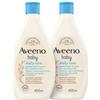 JOHNSON & JOHNSON SpA Aveeno Baby FLUID Bipack, Bagno e Doccia Schiuma Delicato per Bambini 2 x 400ml