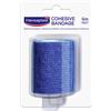 BEIERSDORF SpA Hansaplast Benda Autoadesiva Blu 4m x 6cm, Tape flessibile per il fissaggio di bende e compresse