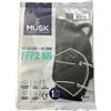 MUSK MEDIKAL TEKSTIL PLASTIK MASCHERINA FFP2 NERA MUSK 10PZ