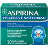 BAYER SpA Aspirina Influenza e Naso Chiuso, Granulato per Soluzione Orale, 500mg Acido Acetilsalicilico + 30mg Pseudoefedrina, Effetto Antipiretico e Decongestionante, 20 Bustine