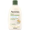 JOHNSON & JOHNSON SpA Aveeno Daily Moisturising Detergente Corpo 500 ml, Bagnoschiuma per pelli da normali a secche