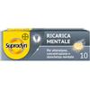 BAYER SpA Supradyn Ricarica Mentale Integratore Vitamine e Minerali con Acido Folico, Caffeina e Guaranà per Memoria e Concentrazione, 10 Compresse Effervescenti