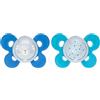 CHICCO (ARTSANA SpA) Chicco Physio Comfort Night Succhietti Silicone 16-36m Blu 2 Pezzi