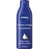 BEIERSDORF SpA Nivea Crema Corpo Nutriente 250 ml, Crema corpo idratante 72 ore per pelle secca o molto secca