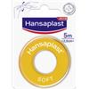 BEIERSDORF SpA Hansaplast Soft Cerotto Rocchetto, Cerotto rotolo morbido per il fissaggio di bende, 5 m x 2.5 cm