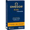 U.G.A. Nutraceuticals Srl Omegor Kids - Integratore per lo sviluppo fisico ed intellettivo - gusto tutti frutti - 60 capsule masticabili