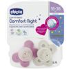 CHICCO (ARTSANA SpA) Chicco Physio Comfort Night Succhietti Silicone 16-36m Rosa 2 Pezzi
