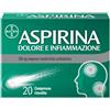 BAYER SpA Aspirina Dolore e Infiammazione, Antidolorifico e Antinfiammatorio, contro Dolori Muscolari e Articolari, Cervicale, Mal di Testa, Mal di Schiena, 20 Compresse Rivestite