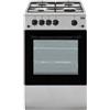 Beko CSS42014FS Cucina Gas 4 Fornelli con Forno Elettrico da 50 cm Nero, Argento