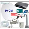 Xoro Kit Parabola Satellitare 60 cm Con Decoder HD Tivusat Certificato Con Scheda