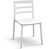 PAZZO DESIGN Sedia Luca set da 4 sedie bianco in Polipropilene