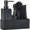 Zone Denmark Denmark 330413 - Set lavandino in metallo, 19 cm, colore: Nero