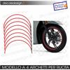 - Senza marca/Generico - Kit adesivi replica cerchi scooter SH 350 300 150 125 strisce adesive ruote moto