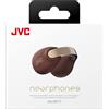 JVC Nearphones HA-NP1T-T, Cuffie in stile Earcuff con archetto lucido, vestibilità comoda, connessione multipoint, Bluetooth 5.3, autonomia di 24 ore, compatibili con app - Granata