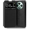 Cool Custodia Flip Cover per OPPO Reno 12 F 4G / 5G / Reno 12 FS 4G / 5G Liso Nero