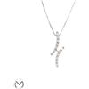 Collana oro bianco 18 Kt 750 diamanti 0,09 ct -460/ST-