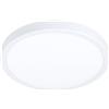 Eglo LED Plafoniera Fueva 5, Ø 28,5 cm, lampada da soffitto 1 | fiamma, lampada da bagno in acciaio con diffusore in plastica bianco, lampada LED montaggio a parete luce calda, IP44