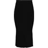 PIECES Bestseller A/S Pccrista HW Midi Knit Skirt Noos BC Gonna, Nero, X-Small Donna