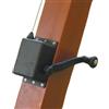 Giardini del Re 55512 Arganello per Ombrellone, 85 x 135 x 10 cm, Nero