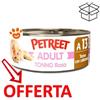 Petreet Cat Adult Tonno Rosa e Calamari - Lattina da 70 Gr - CONFEZIONE RISPARMIO