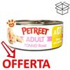 Petreet Cat Adult Tonno Rosa e Patate - Lattina da 70 Gr - CONFEZIONE RISPARMIO