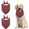 MEISH 2 Bandane Natale per Cani, Rosso, 40 x 40 x 60 cm, Cotone, Scotch Tartan
