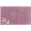 Hanse Home Pets - Tappetino per ciotola per cani, impermeabile, facile da pulire, antiscivolo, design a zampe, per interni ed esterni, per ciotole per cani, colore rosa, 50 x 80 cm